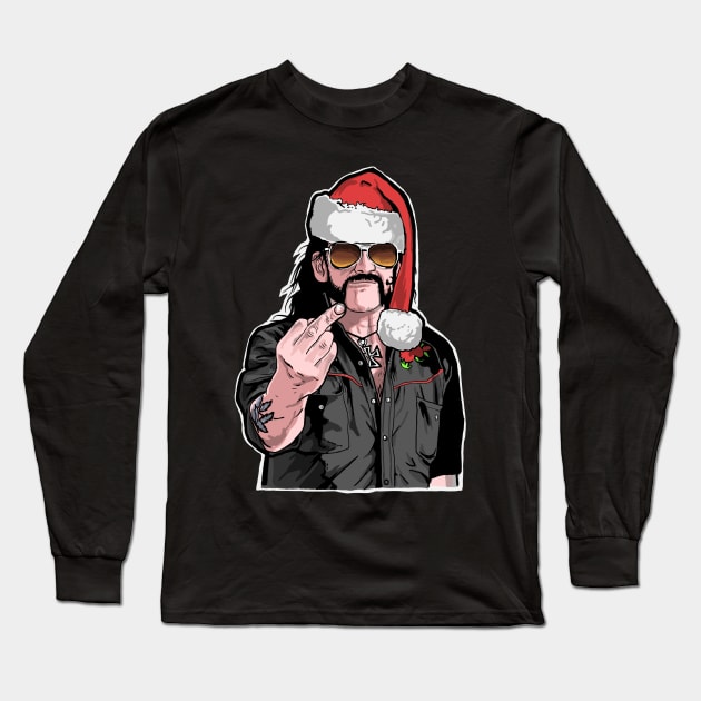 MERRY CHRISTMAS LEMMY Long Sleeve T-Shirt by AMOS_STUDIO